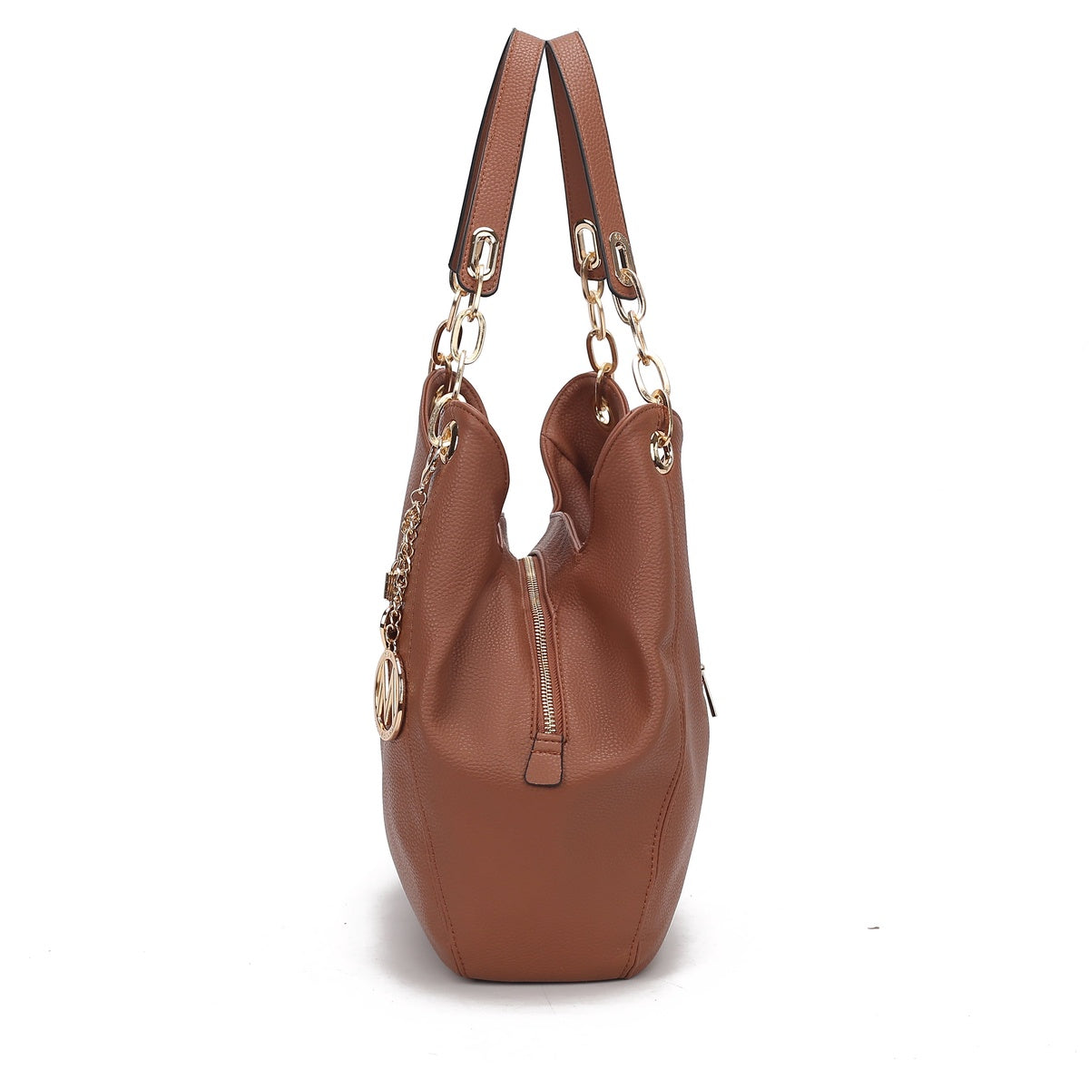  MKF Collection Ashley Hobo Bag and Wallet Set - Cognac Brown - Bonton