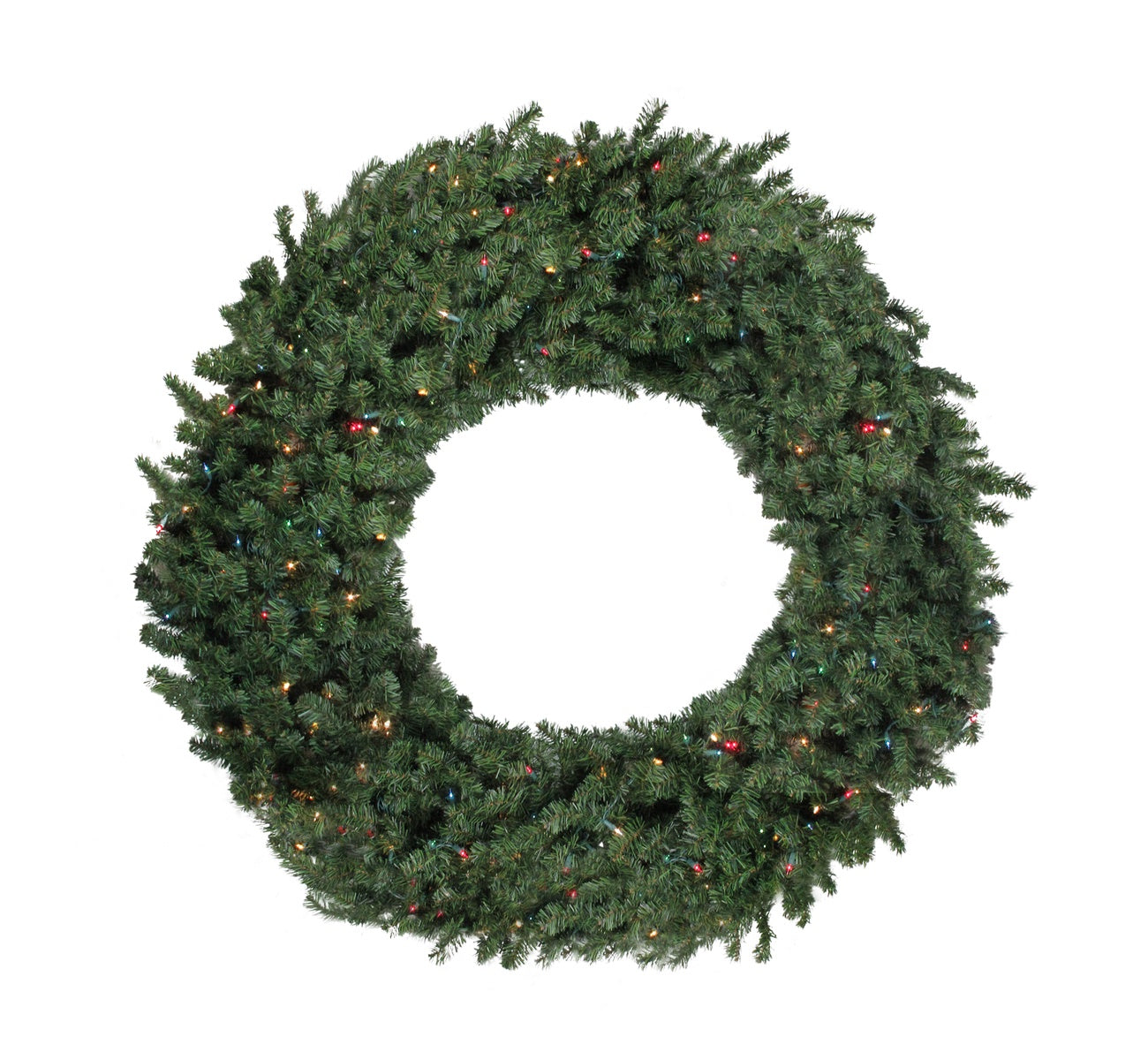  Northlight Pre-Lit Commercial Canadian Pine Artificial Christmas Wreath - 5' - Multi Lights - Default Title - Bonton