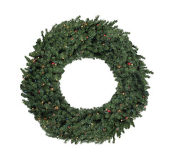 Pre-Lit Commercial Canadian Pine Artificial Christmas Wreath - 5' - Multi Lights