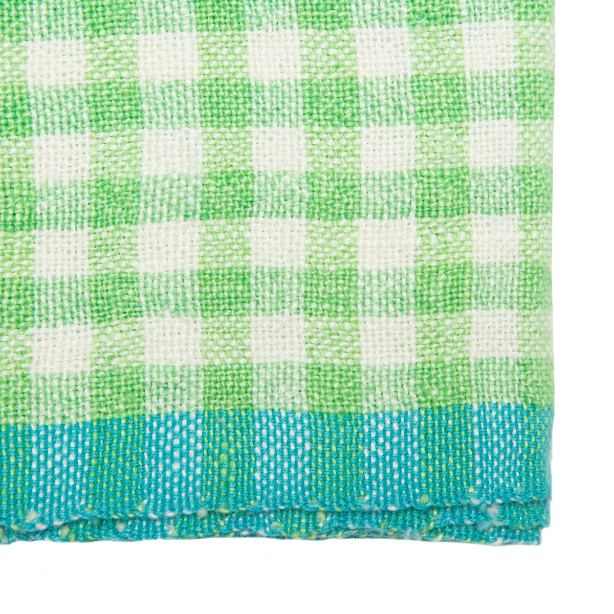  Caravan Two-Tone Gingham Napkins, Set of 4 - Natural & Dijon - Bonton