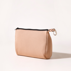 Tan Set: Oversized Wristlet Pouch + Essential Pouch + Makeup Pouch Set