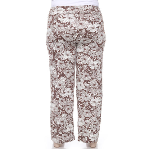 Plus Size Floral Paisley Palazzo Pants