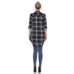 Women's Plaid Tunic Shirt