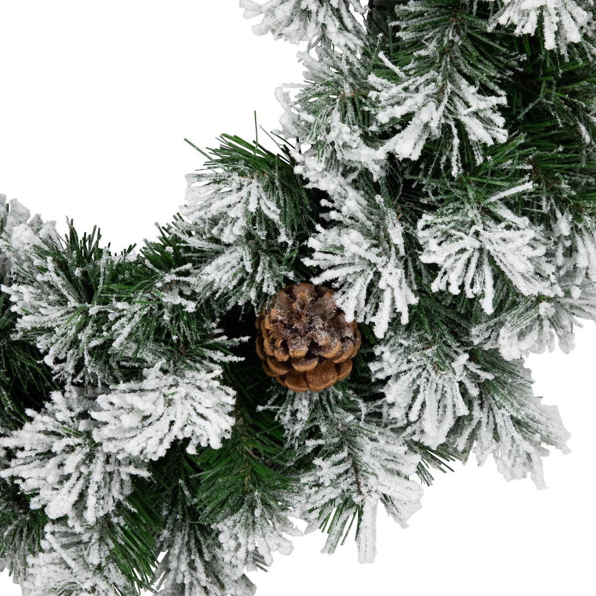  Northlight Snowy Flocked Angel Pine With Pine Cones Artificial Christmas Wreath - 24