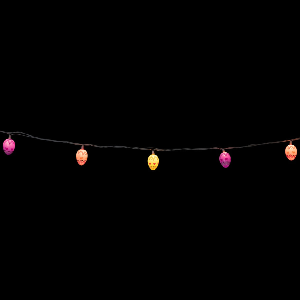 Northlight 10-Count Pastel Multi-Color Easter Egg String Light Set  7.25ft White Wire - Default Title - Bonton