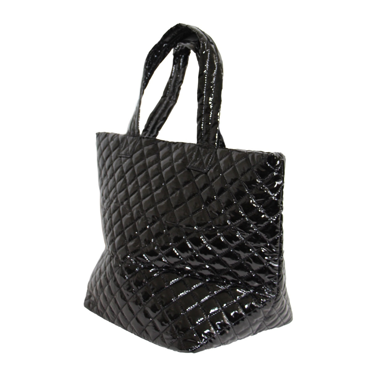  Lemonbella The Debra Diamond Tote Glossy Black - Default Title - Bonton