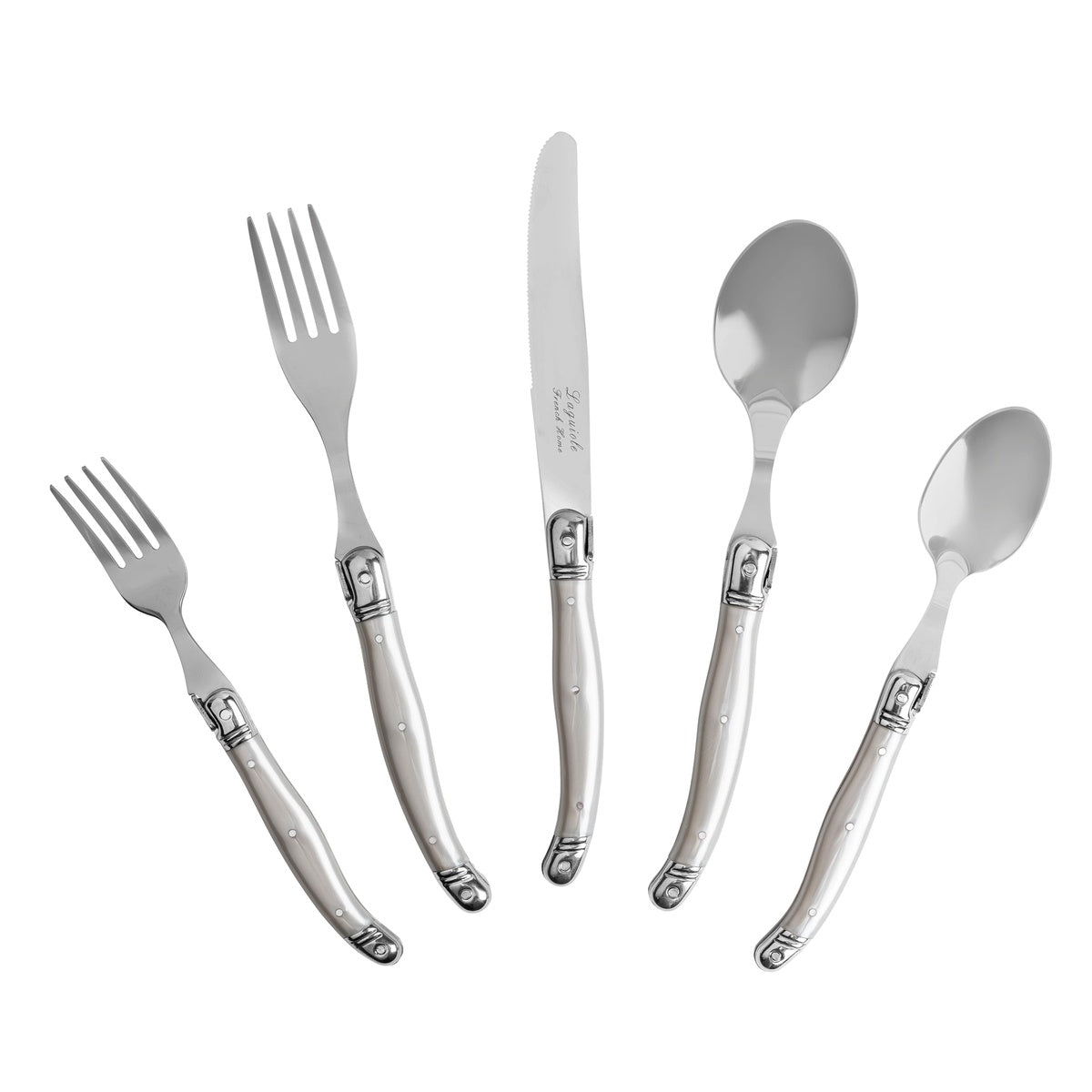  French Home 20-Piece Laguiole Flatware Set, Service for 4, Pewter - Default Title - Bonton