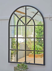 20 Panel Arched Metal Framed Wall Mirror