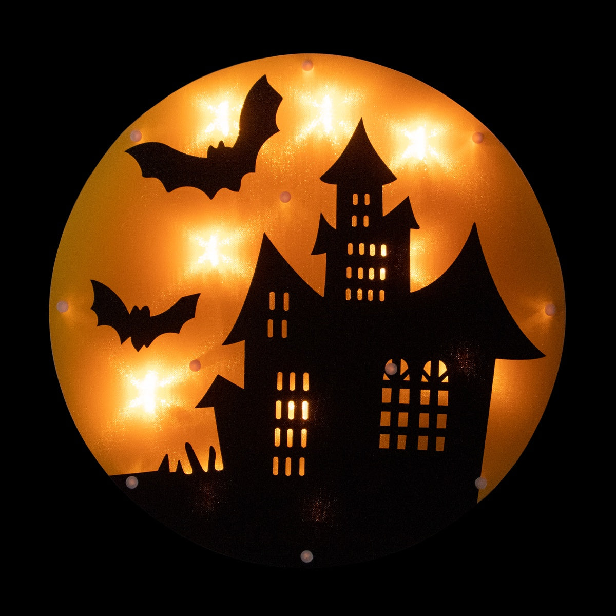  Northlight Lighted Haunted House Halloween Window Silhouette - 13.75