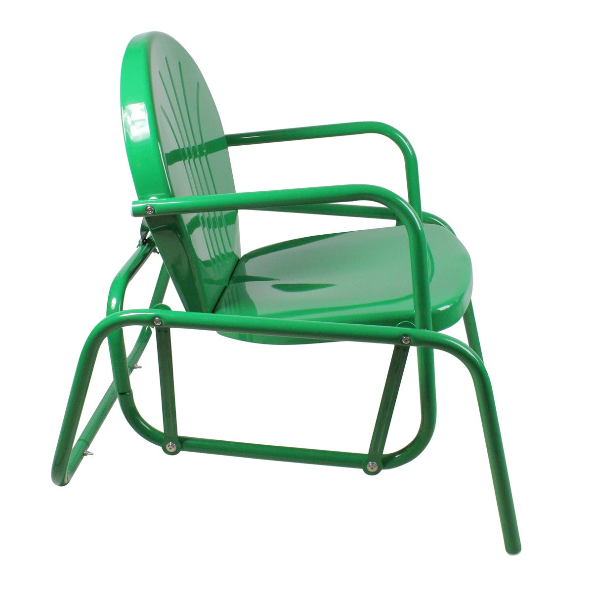 Northlight Outdoor Retro Metal Tulip Glider Patio Chair  Green - Green - Bonton