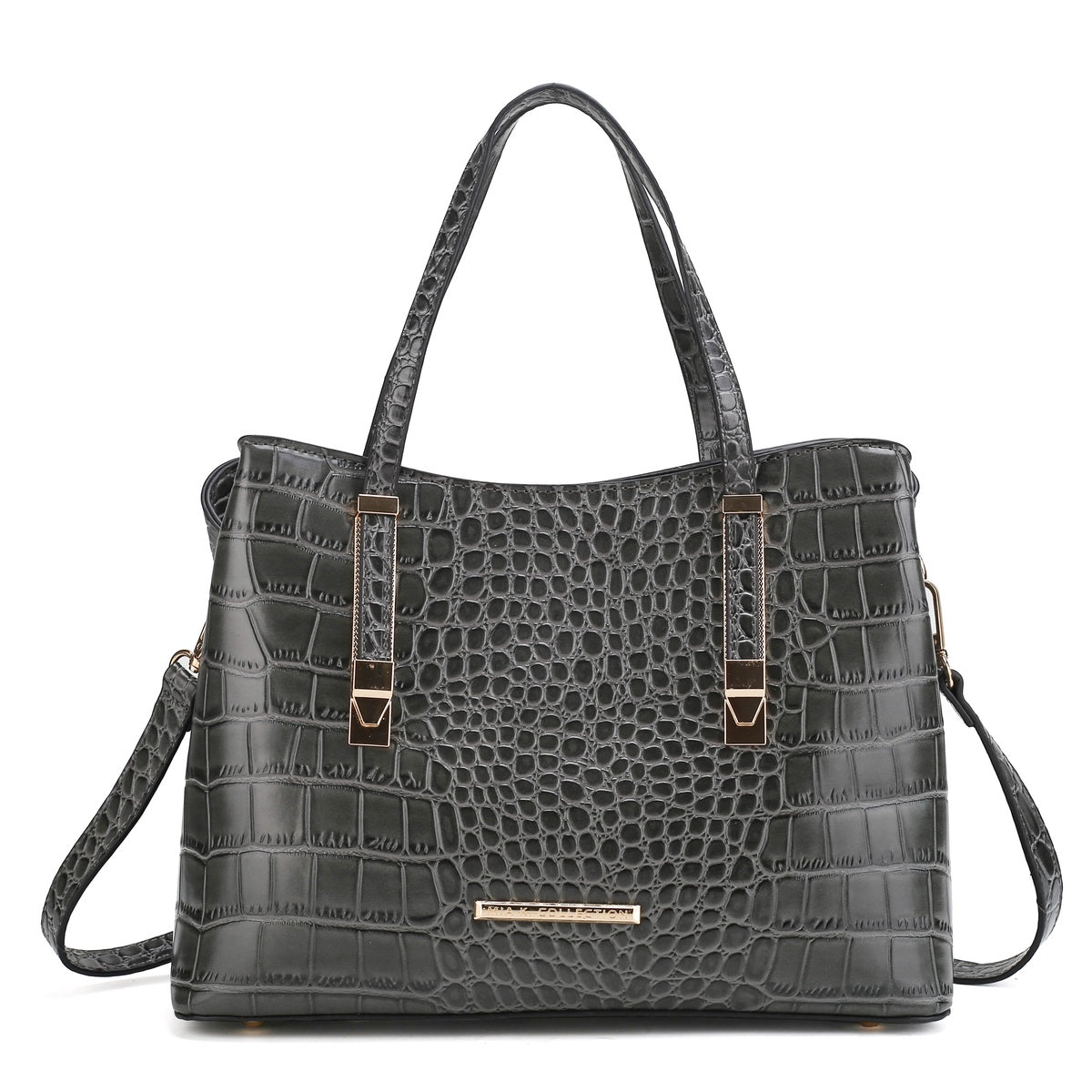  MKF Collection Aurelia Embossed Shoulder Bag - Black - Bonton