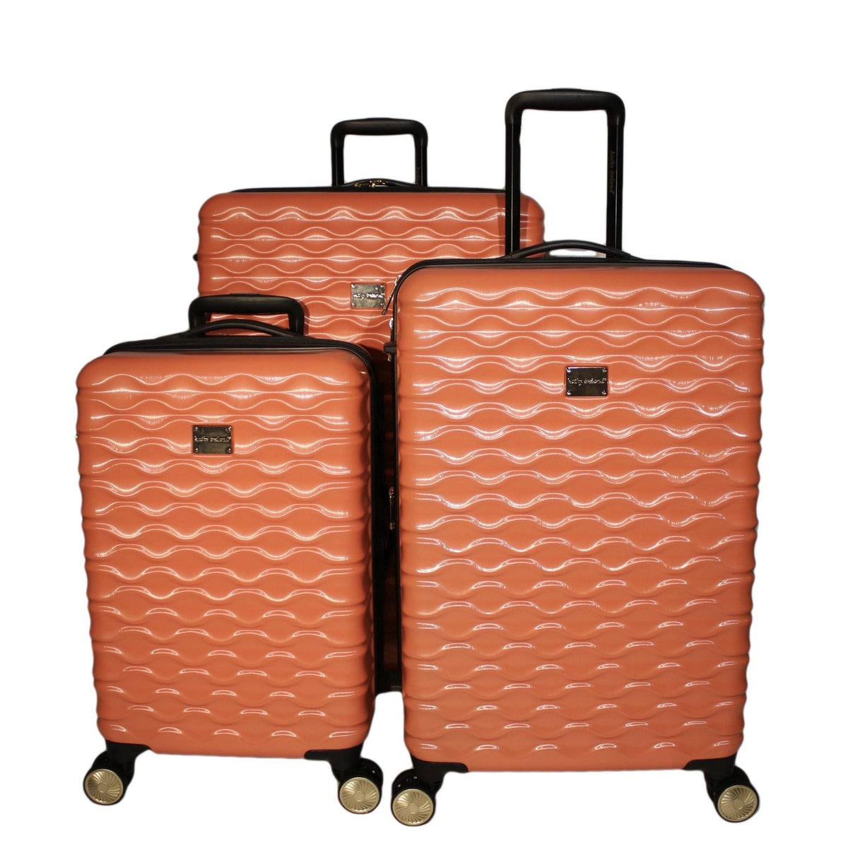  Kathy Ireland Kathy Ireland Maisy 3-Piece Hardside Luggage Set - Red - Bonton