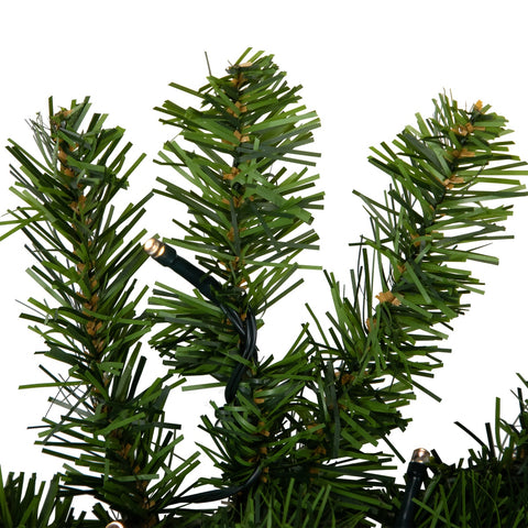 Pre-Lit B/O Canadian Pine Christmas Double Wreath - 36" - Clear LED Lights