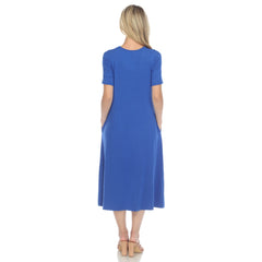 Women's Short Sleeve Midi Dress