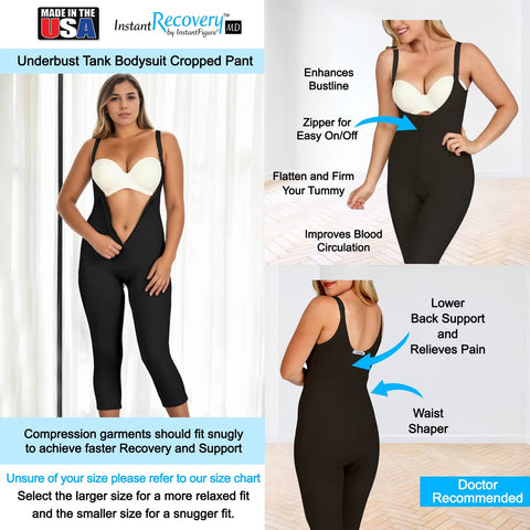 InstantRecoveryMD Underbust Tank Bodysuit Cropped Pant MD223