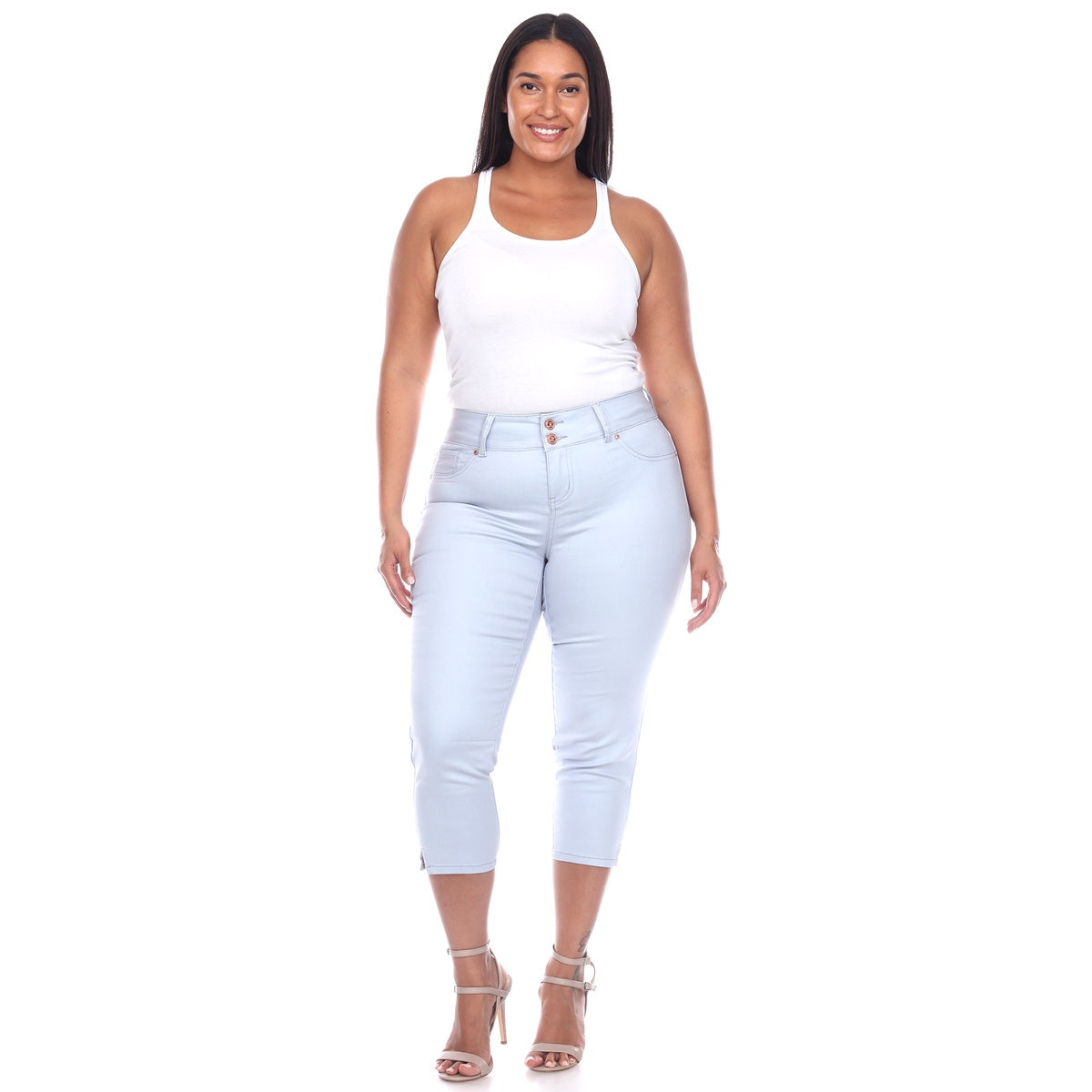  White Mark Plus Size Capri Jeans - 18 - Bonton