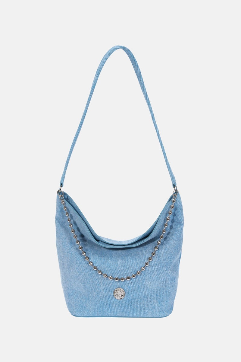  Oryany Ball Chain Bucket Bag - Denim Blue / One Size - Default Title - Bonton
