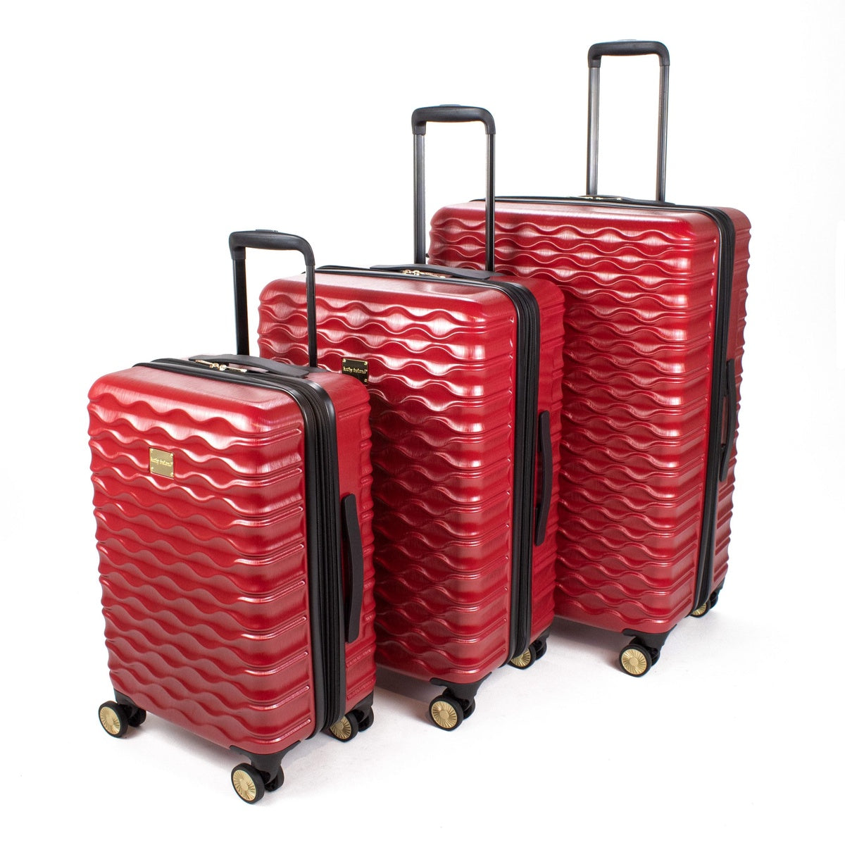  Kathy Ireland Kathy Ireland Maisy 3-Piece Hardside Luggage Set - Red - Bonton