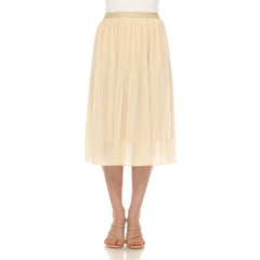 Women's Chiffon Pleated Midi Skirt