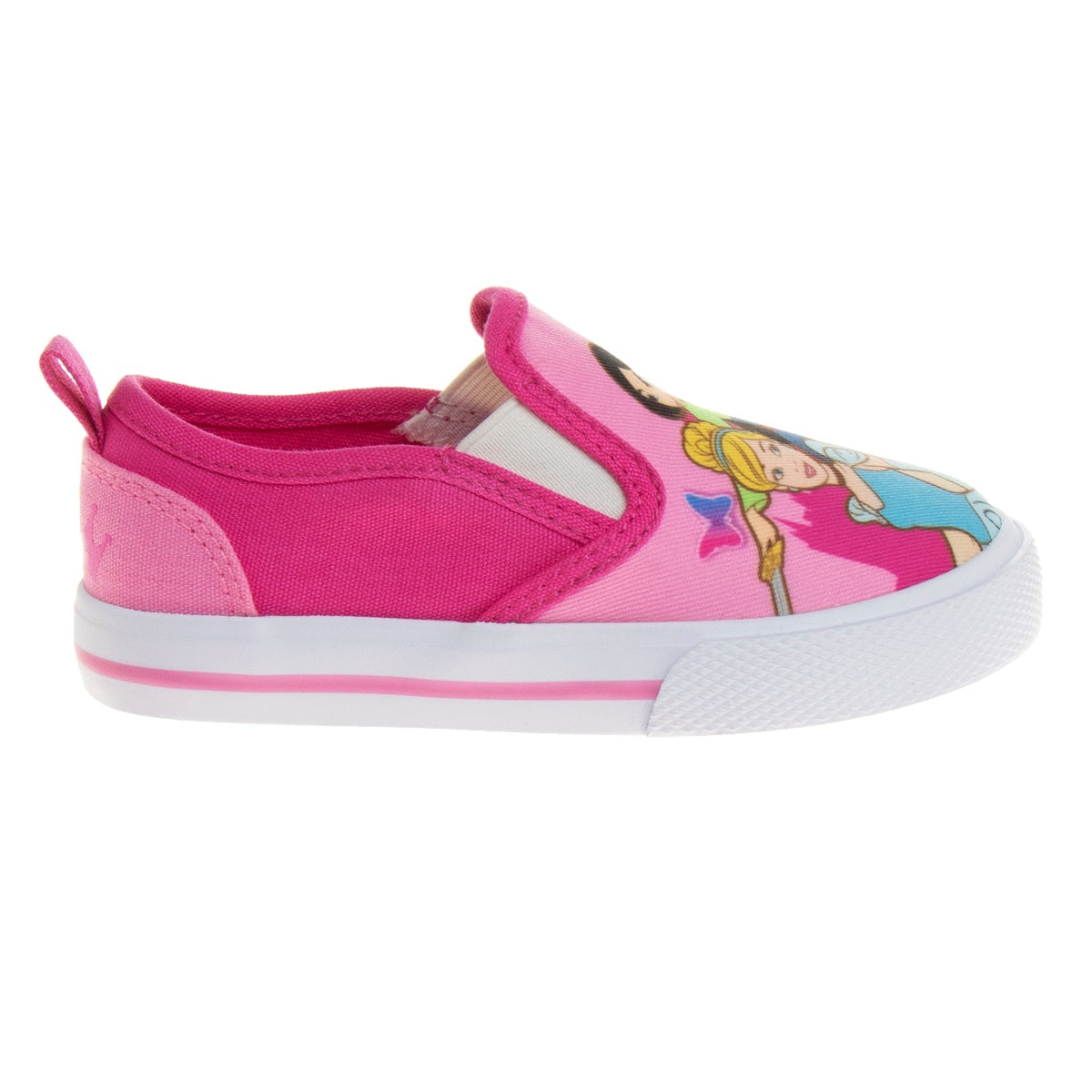  Josmo Disney Princess Girls No Lace Shoes - Disney Character Loafer Low Top SlipOn Casual Tennis Canvas Sneakers (Size 5-12 Toddler) - 5 - Bonton
