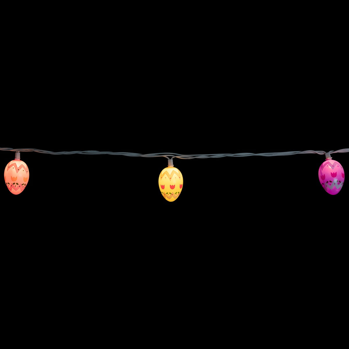  Northlight 10-Count Pastel Multi-Color Easter Egg String Light Set  7.25ft White Wire - Default Title - Bonton