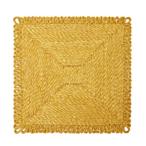 Loopy Abaca 14" Square Placemat - Set of 4