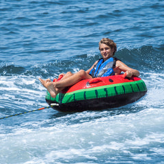 Inflatable Single Rider Watermelon Tube - 48" - Red and Green