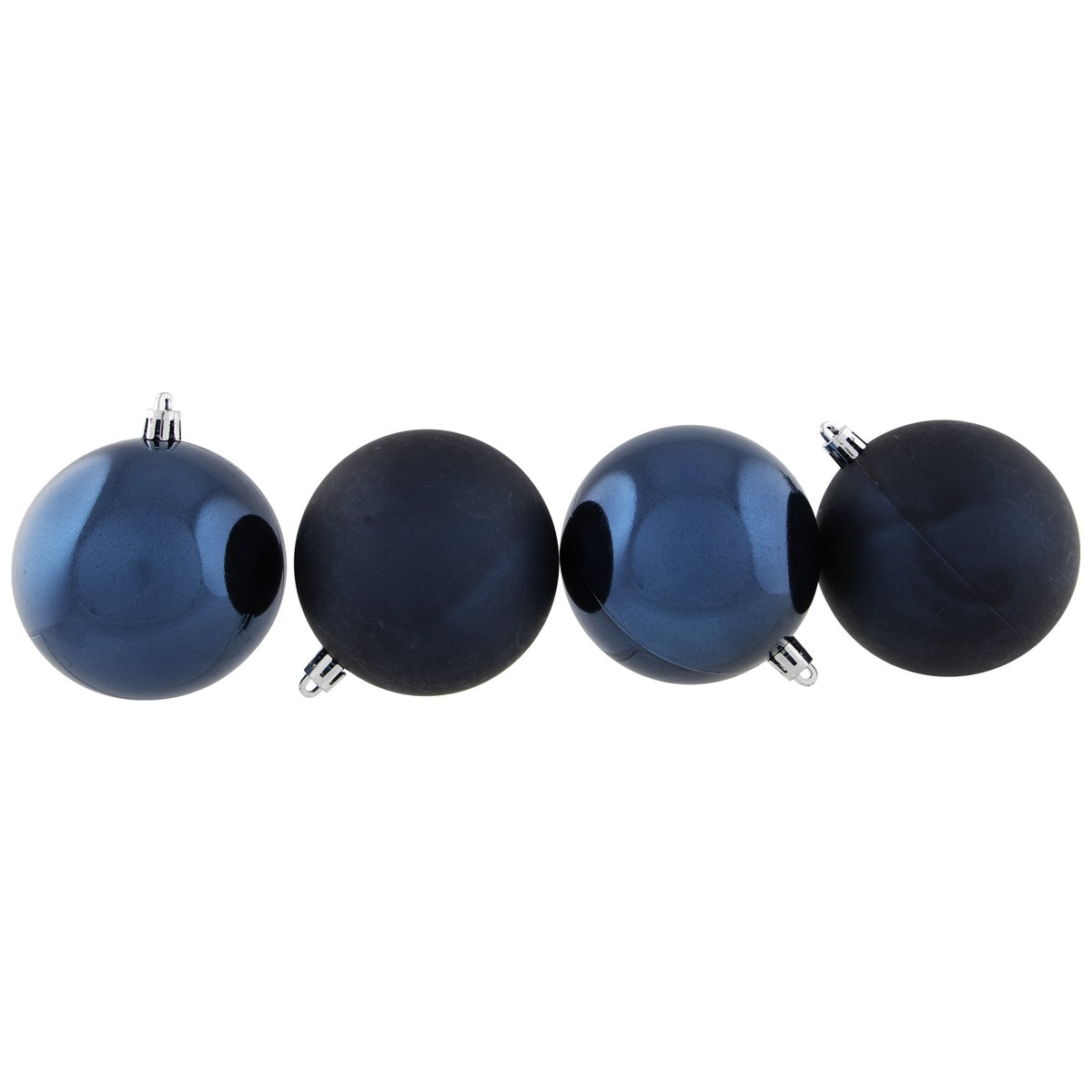  Northlight 32ct Sapphire Blue Shatterproof 2-Finish Christmas Ball Ornaments 3.25