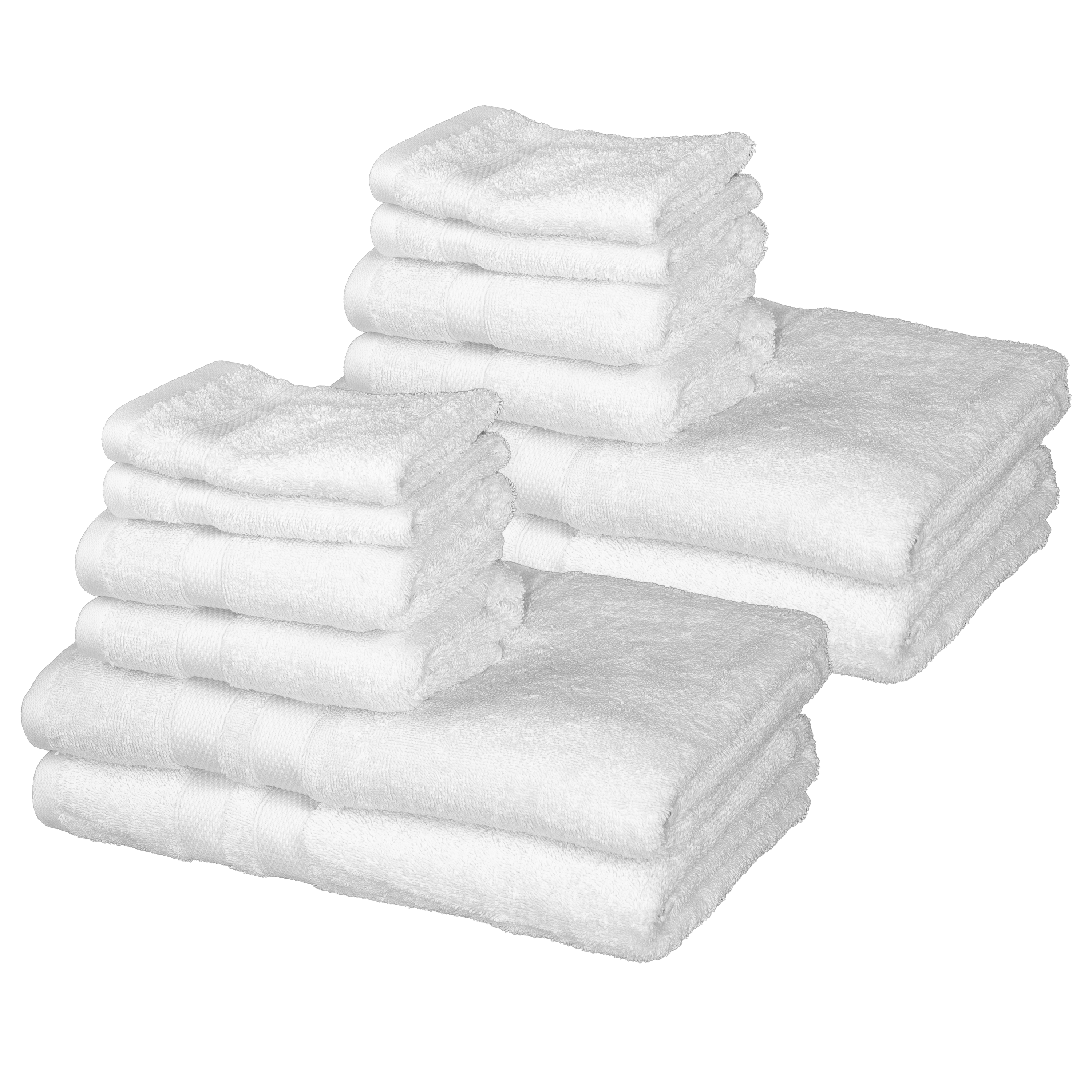  Bibb Home Bibb Home 6-Piece Luxury Combed Cotton Towel Set - Cream - Bonton