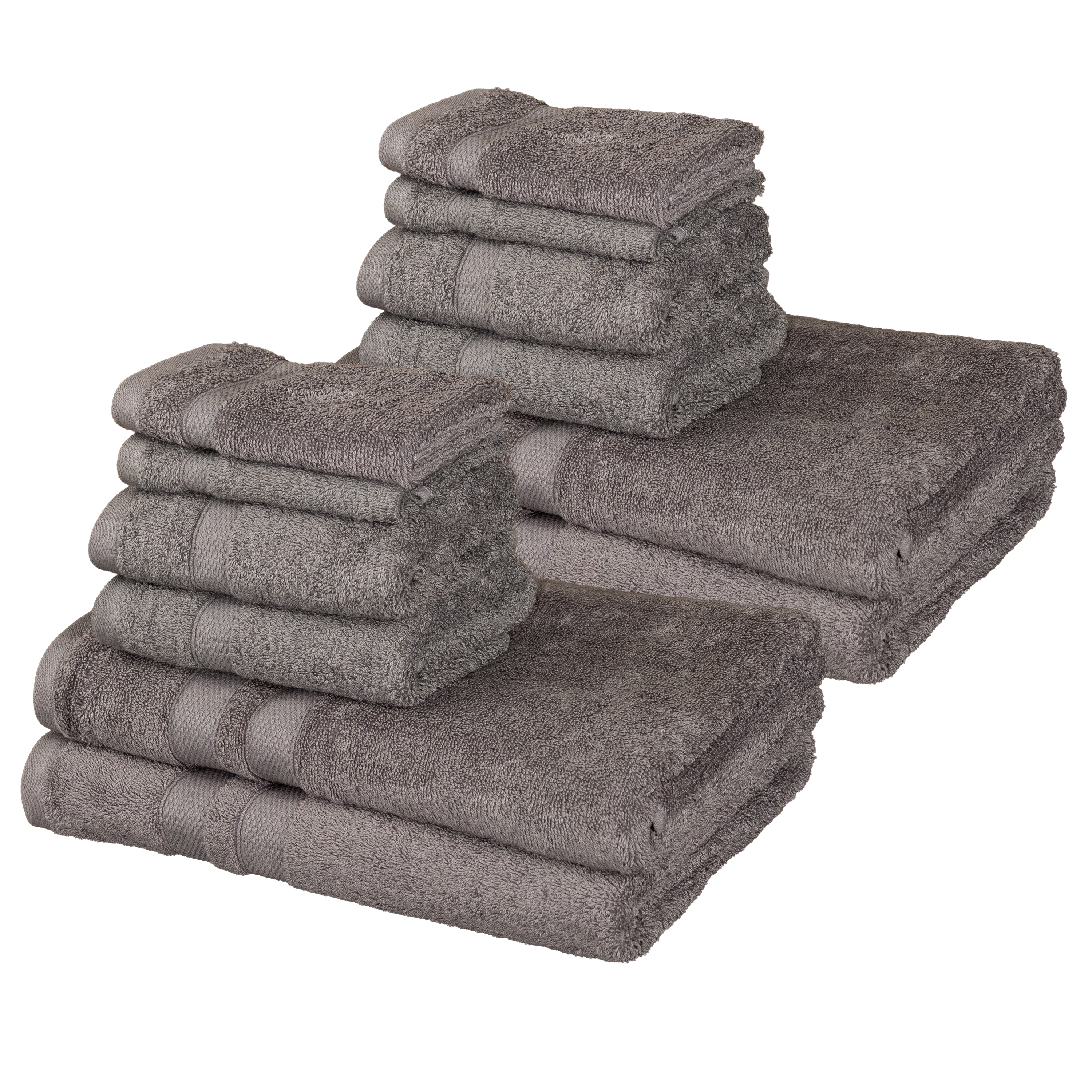  Bibb Home Bibb Home 6-Piece Luxury Combed Cotton Towel Set - Cream - Bonton