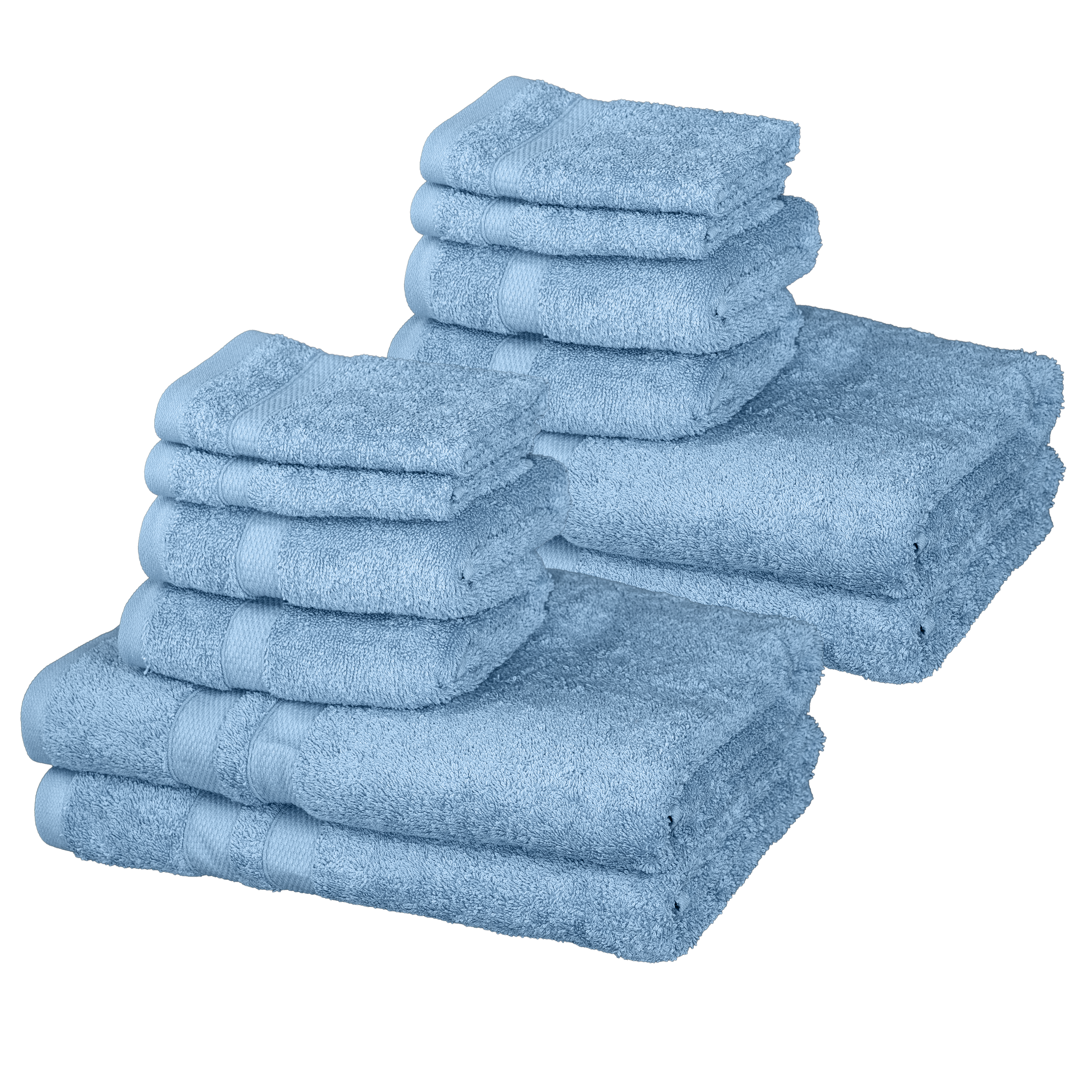  Bibb Home Bibb Home 6-Piece Luxury Combed Cotton Towel Set - Cream - Bonton