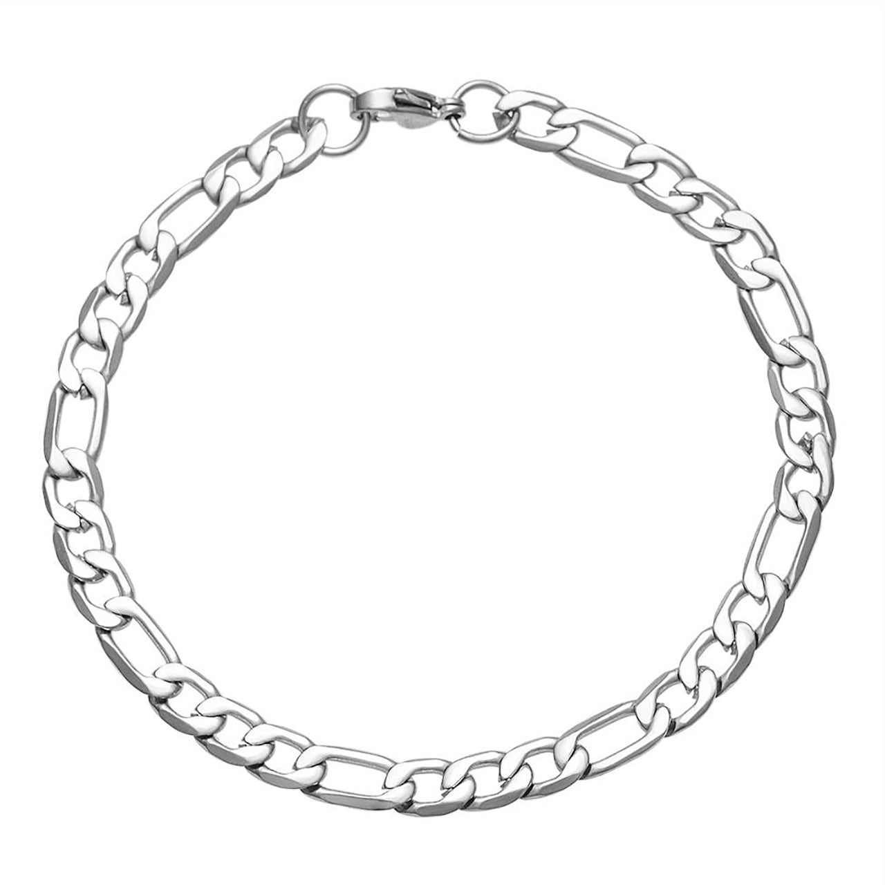  Gemesis Jewels by Edforce Figaro Textured Chain Anklet - Gold - Bonton