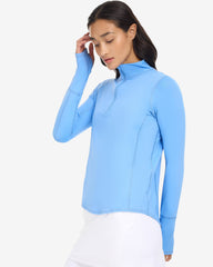 WOMEN'S RELAXED MOCK ZIP TOP (3002)