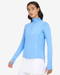 WOMEN'S RELAXED MOCK ZIP TOP (3002)