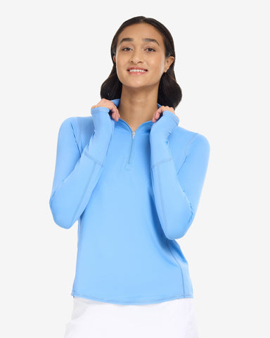 WOMEN'S RELAXED MOCK ZIP TOP (3002)