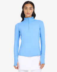 WOMEN'S RELAXED MOCK ZIP TOP (3002)