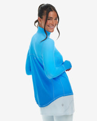 BLOQUV X JANTZEN - WOMEN'S RELAXED MOCK ZIP TOP (3002J)