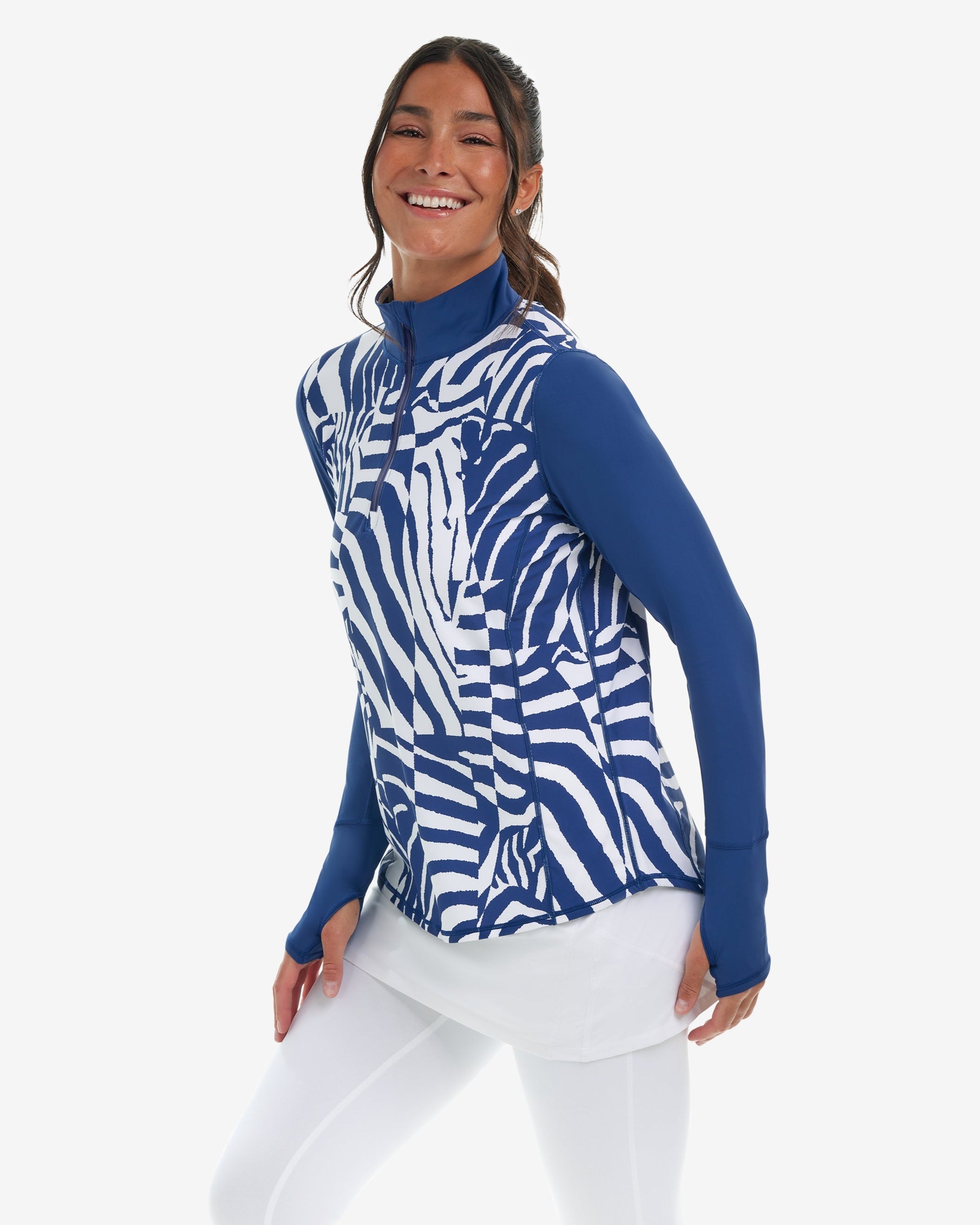  BloqUV BLOQUV X JANTZEN - WOMEN'S RELAXED MOCK ZIP TOP (3002J) - Infinity Coral - Bonton