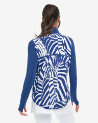 BLOQUV X JANTZEN - WOMEN'S RELAXED MOCK ZIP TOP (3002J)