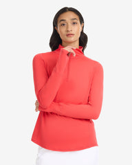 WOMEN'S RELAXED MOCK ZIP TOP (3002)