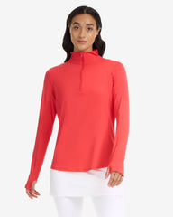 WOMEN'S RELAXED MOCK ZIP TOP (3002)