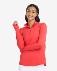WOMEN'S RELAXED MOCK ZIP TOP (3002)