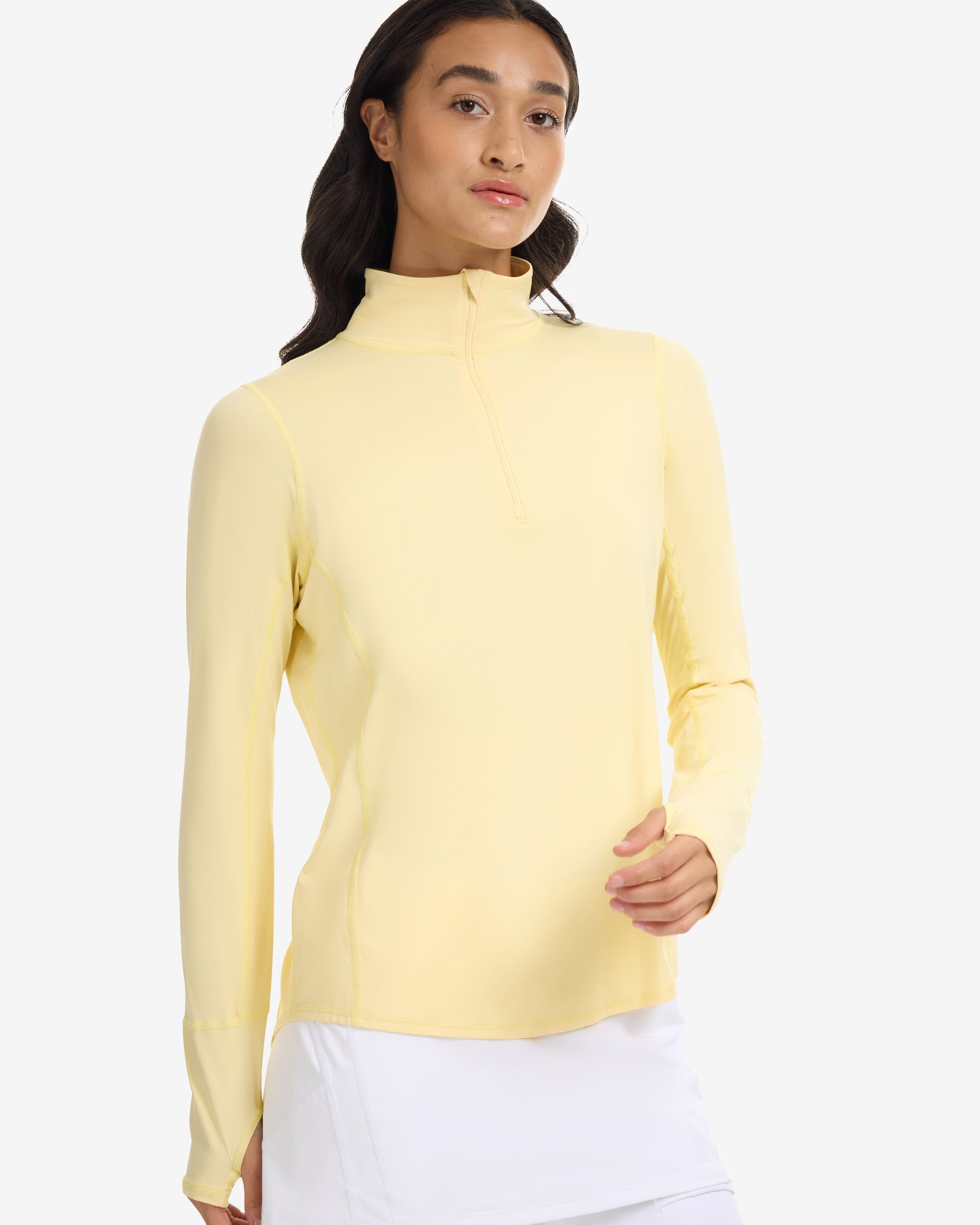  BloqUV WOMEN'S RELAXED MOCK ZIP TOP (3002) - Black - Bonton