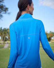BLOQUV X JANTZEN - WOMEN'S RELAXED MOCK ZIP TOP (3002J)