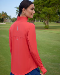 WOMEN'S RELAXED MOCK ZIP TOP (3002)