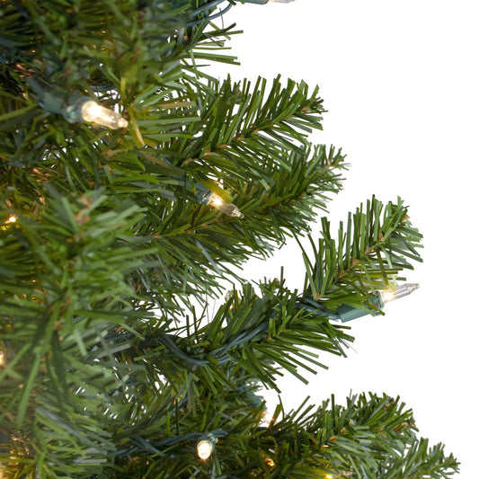 Pre-Lit Medium Canadian Pine Artificial Christmas Tree - 5' - Clear Lights