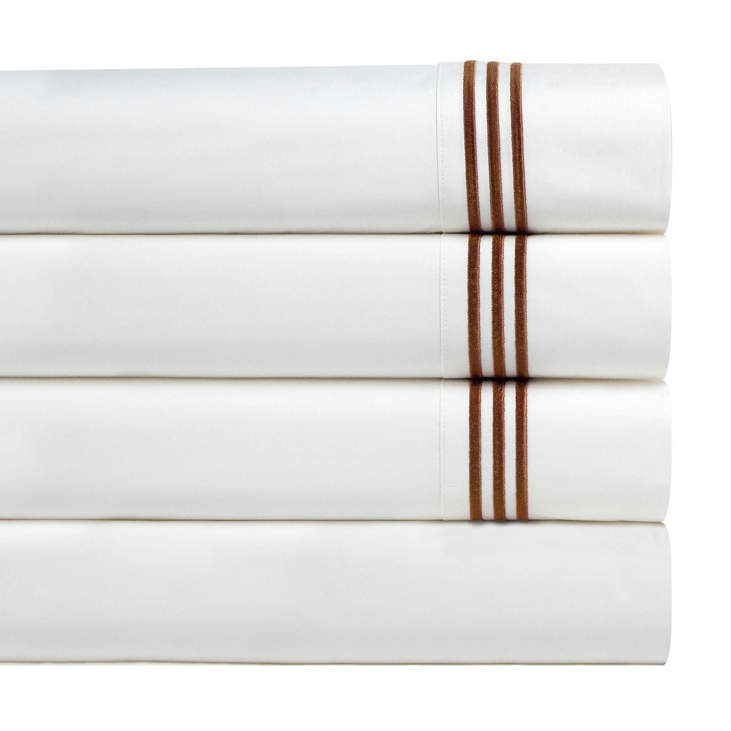  Pointehaven 300 Thread Count Embroidered Sheet Sets - White - Bonton