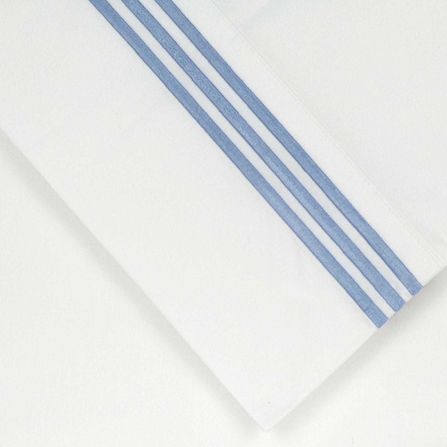  Pointehaven 300 Thread Count Embroidered Sheet Sets - Blue - Bonton