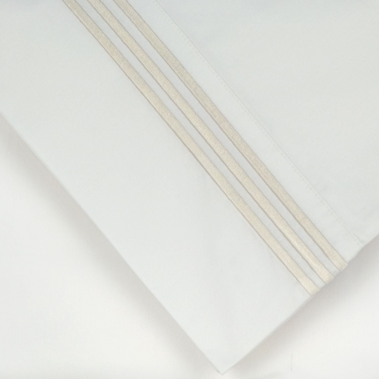  Pointehaven 300 Thread Count Embroidered Sheet Sets - Champagne - Bonton