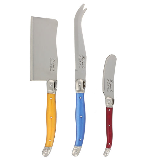 3 Piece Laguiole Cheese Set - Multi Color